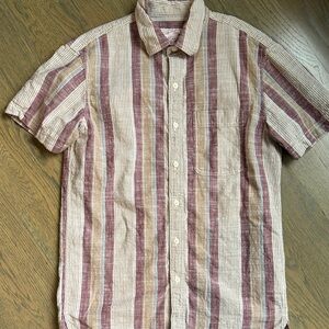 American Eagle Outfitters Striped Shirt - Brown and Cream